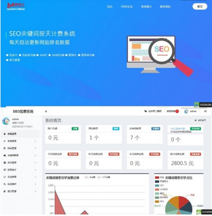 最新按天扣费的SEO系统网站源码 免费分享 附图文安装教程-一生相随博客