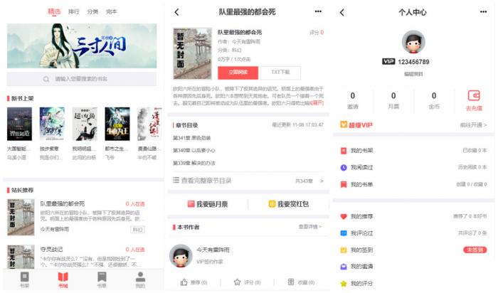 PTCMS小说聚合网站系统源码 带会员收费机制-一生相随博客