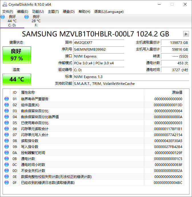CrystalDiskInfo v8.10.0正式版-一生相随博客