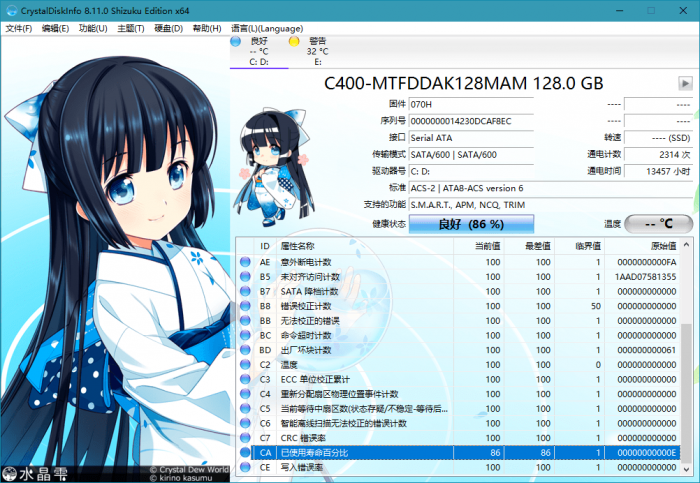 CrystalDiskInfo v8.11.2正式版插图1