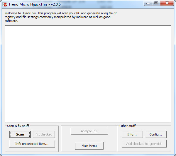 HijackThis(浏览器被劫持修复工具)v2.0.5 免费版-一生相随博客