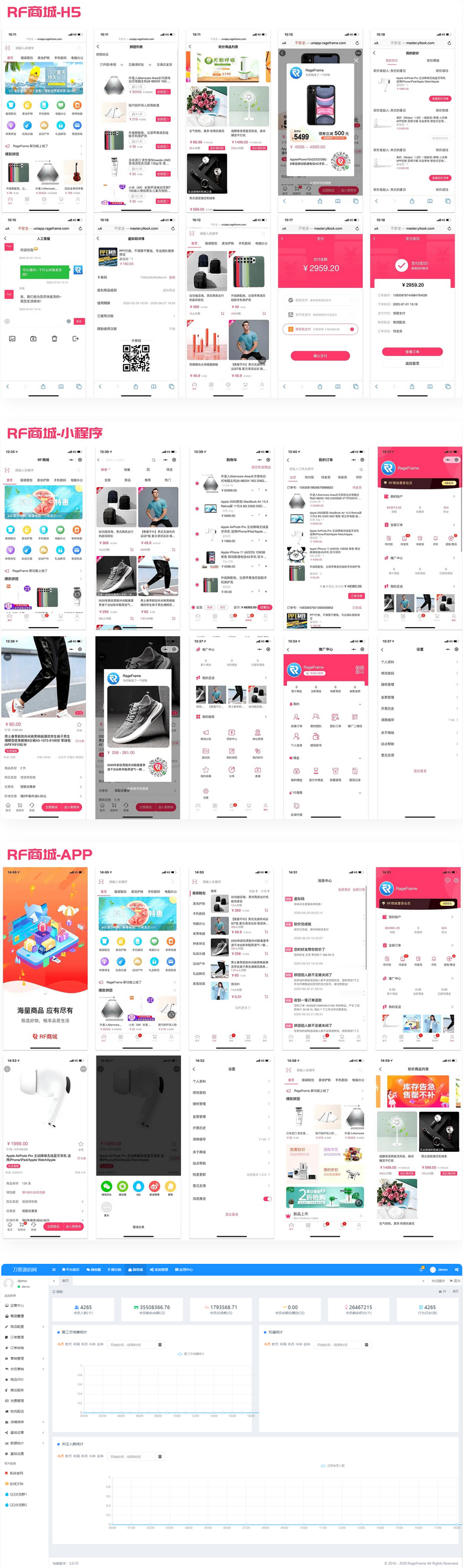 D1012【多端商城源码】全开源的基础商城销售功能的开源微商城-一生相随博客